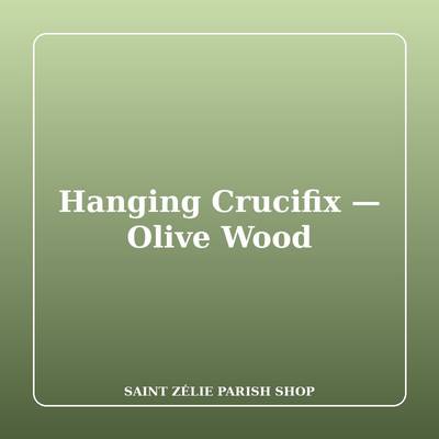 Hanging Crucifix — Olive Wood